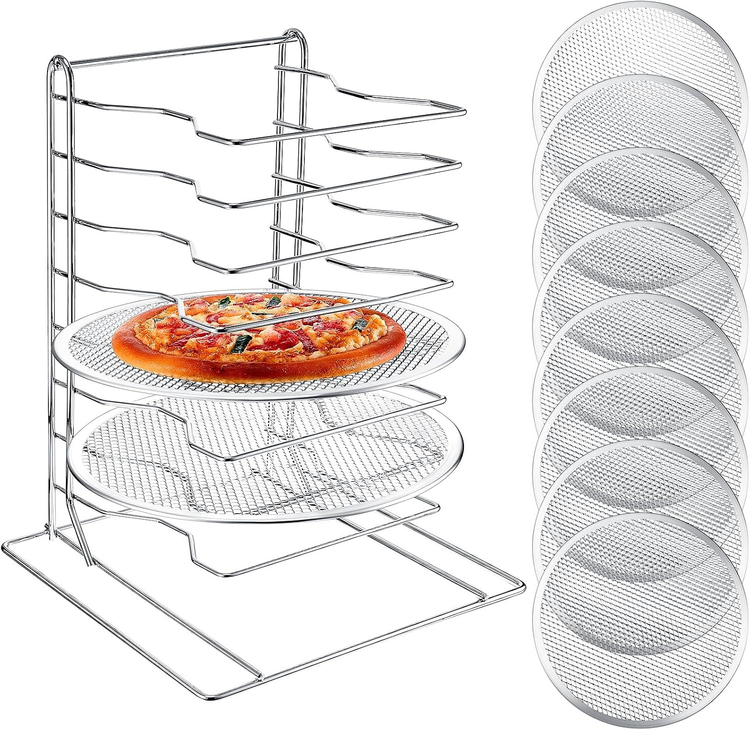 Kitchen Baking Set - 피자랙 8단 스탠드, 8개의 알루미늄 구멍