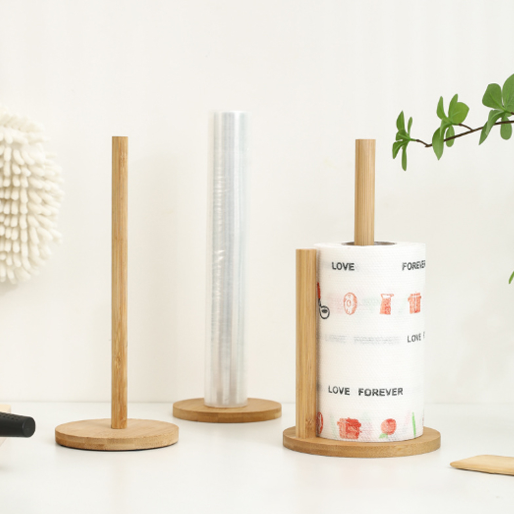 Kitchen Baking Paper Holder - 1개 대나무 종이 타월 홀더 주방