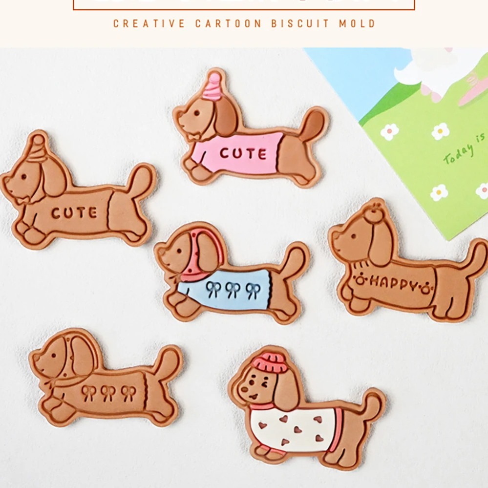 Baking Kitchen Diy - 쿠키 몰드 스탬프 만화 소시지 강아지