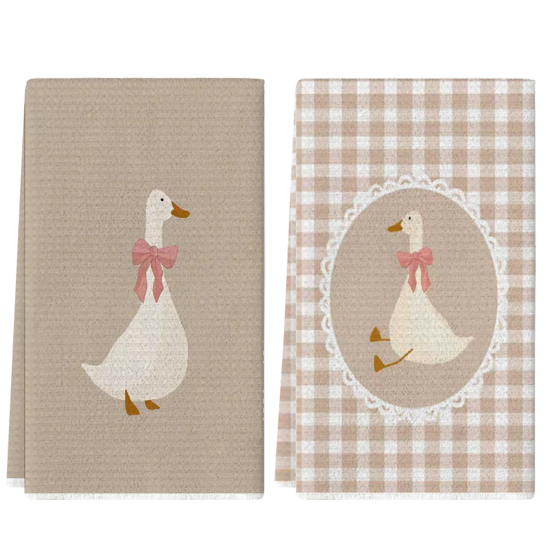 Kitchen Baking Cloth - 2개, 귀여운 오리 주방 수건, 40Cm*60Cm