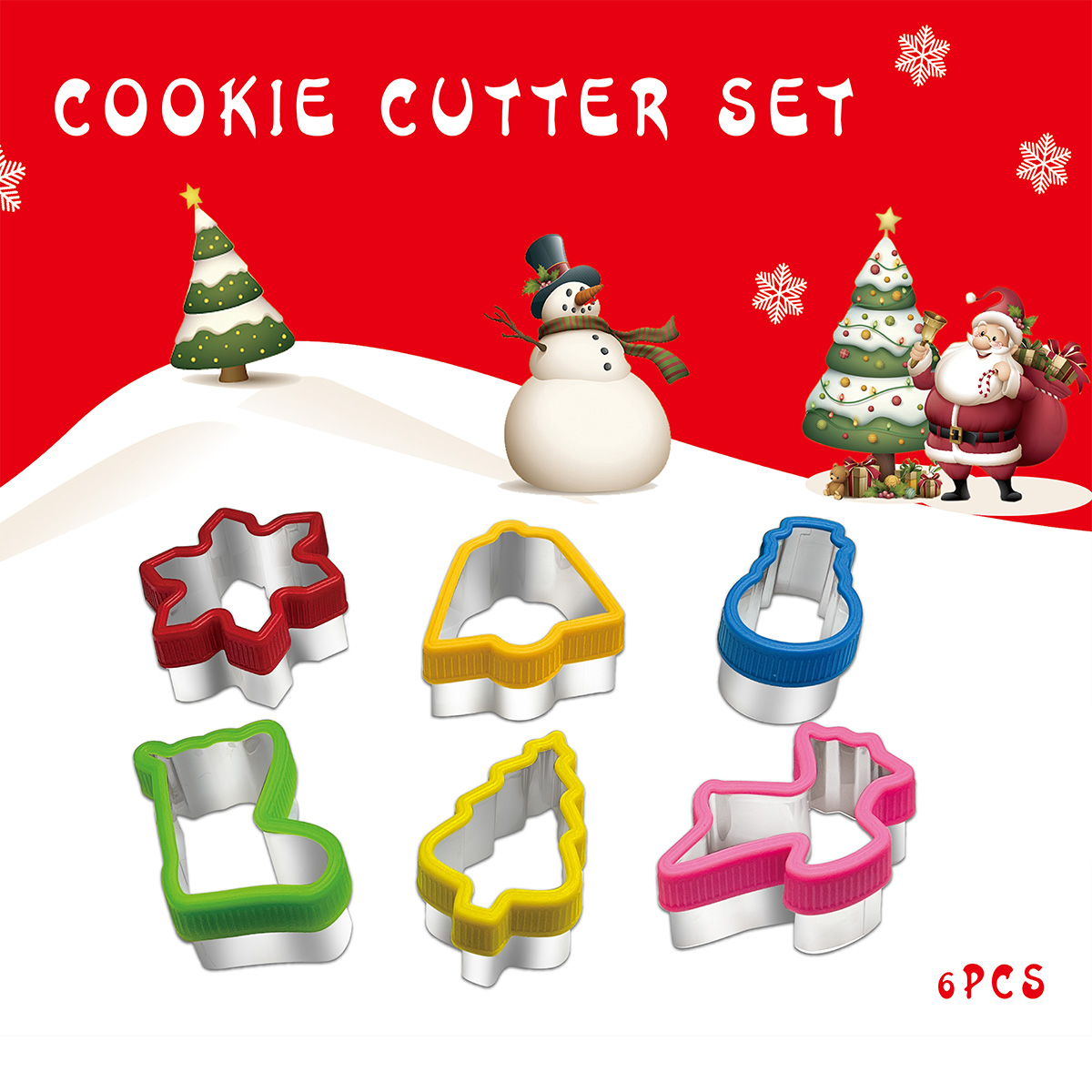 Kitchen Baking Set - 크리스마스 쿠키 커팅 핸드 가드 6