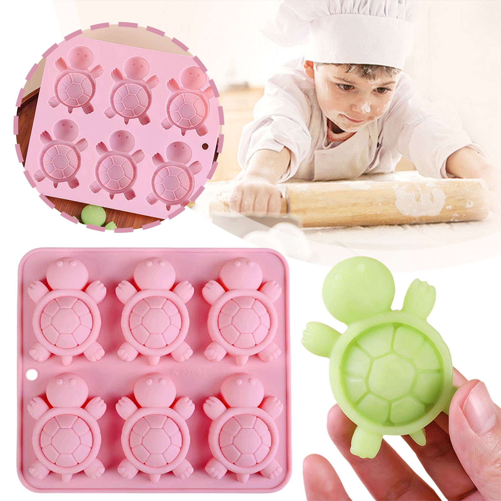 Kitchen Baking Supplies - 거북이 아이스 트레이 3D 거북이 바다