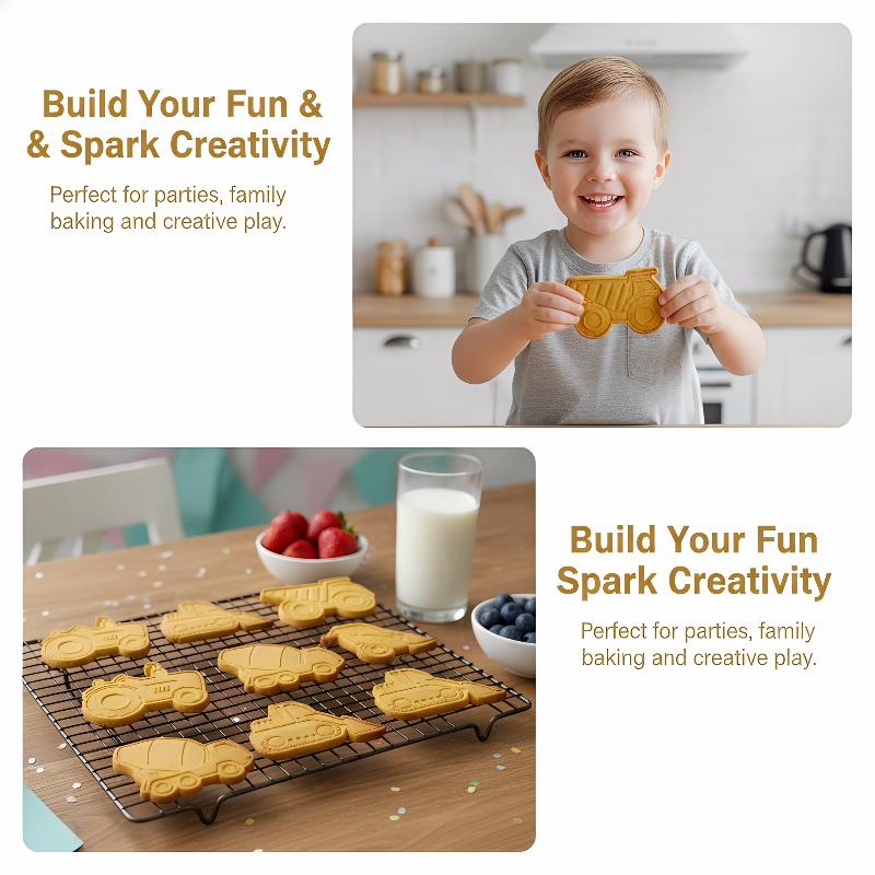Kitchen Kids Baking Set - 3D 자동차 쿠키 커터 4종 세트