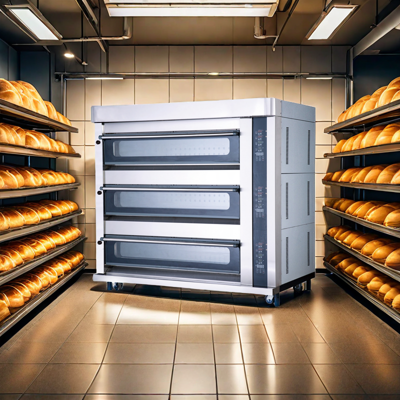 Commercial Kitchen Baking Oven - 맞춤형 3단 6트레이 상업용 가스 오븐