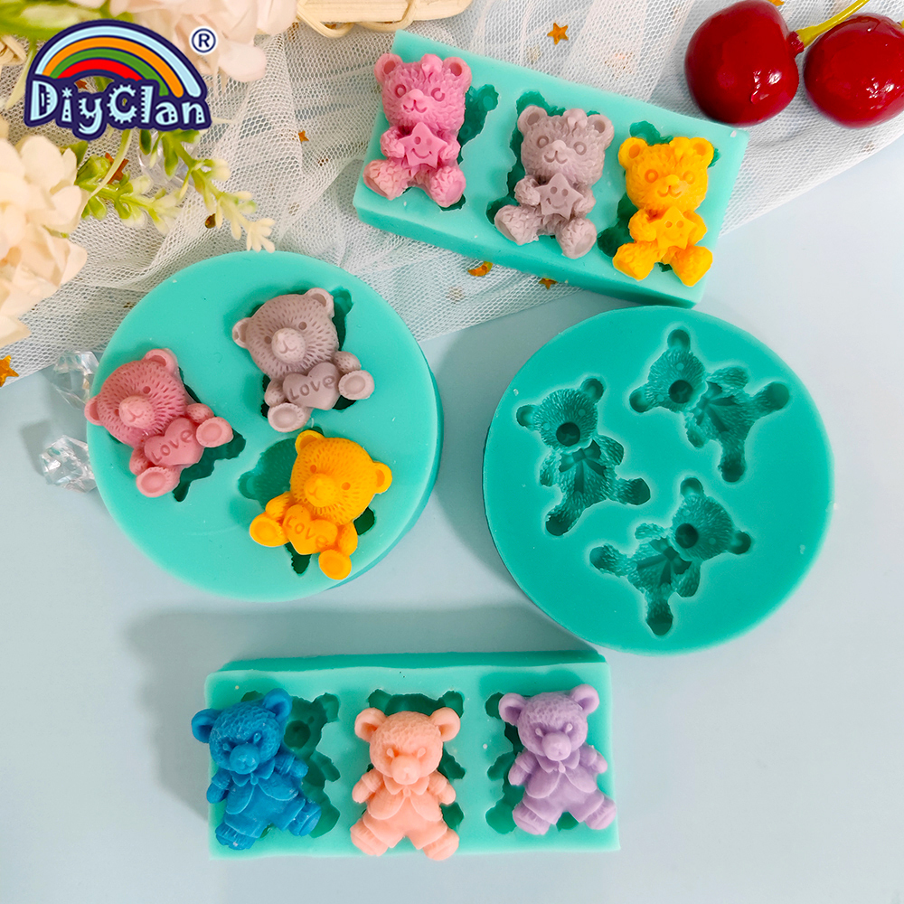 Baking Kitchen Diy - 귀여운 미니 곰 실리콘 몰드 퐁당