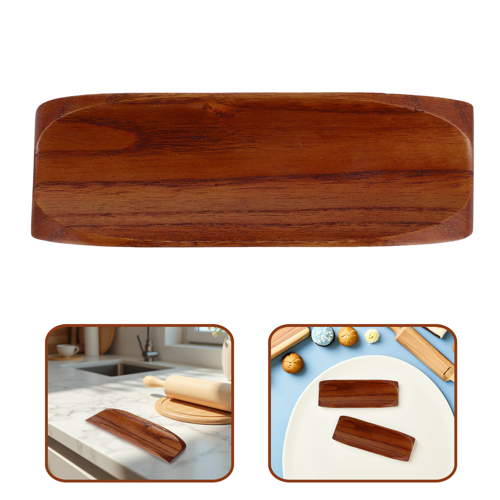Kitchen Baking Station - 2개의 나무 롤링핀 홀더, 롤링핀을 넘어지게
