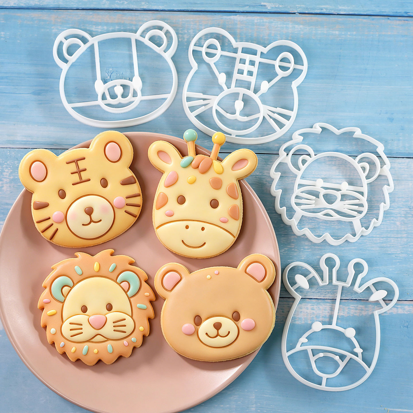 Kitchen Baking Items - 4개 동물 쿠키 커터 세트 3D