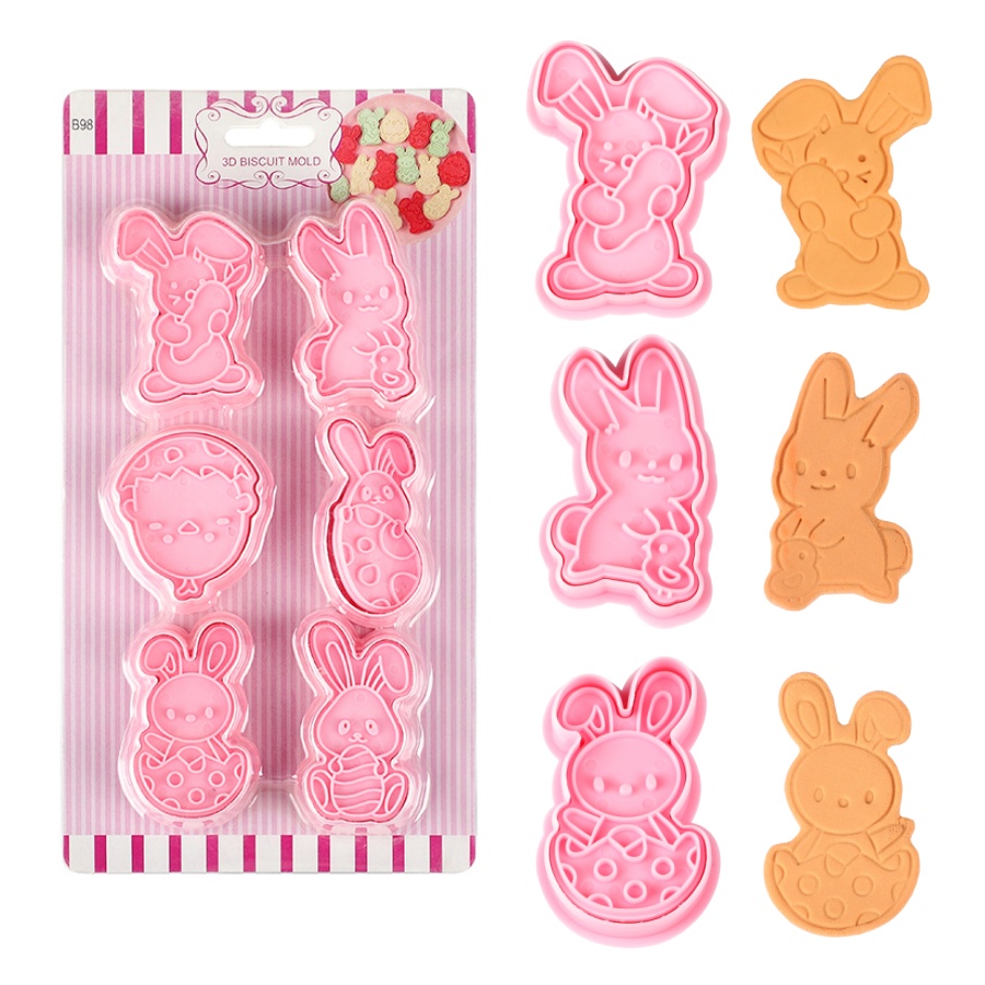 Kitchen Baking Set - 6 개/대 부활절 토끼 쿠키 커터