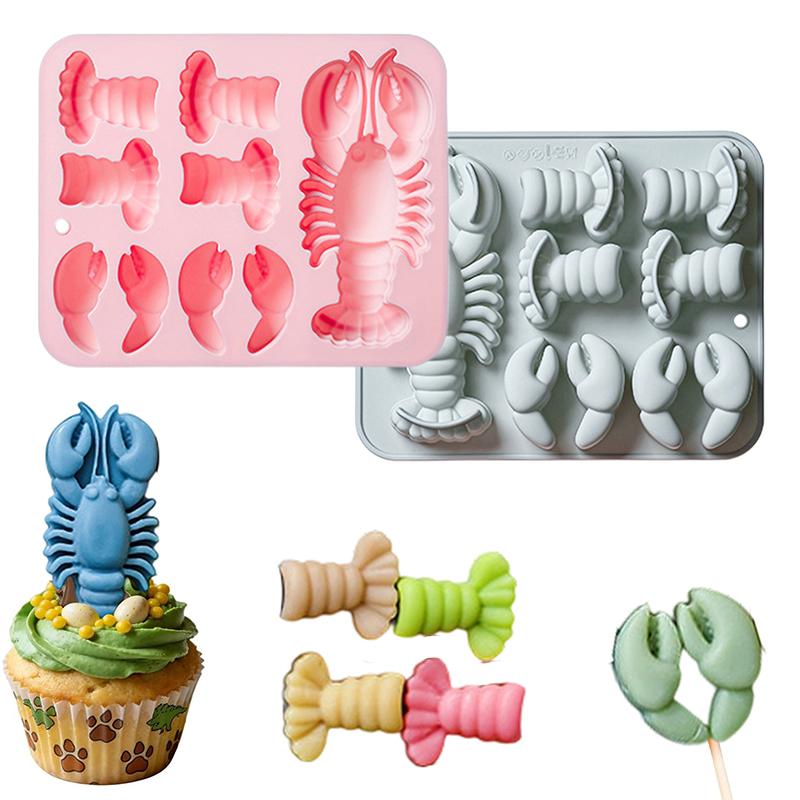 Kitchen Baking Set - 랍스터 실리콘 초콜릿 몰드, 퐁당, 구미