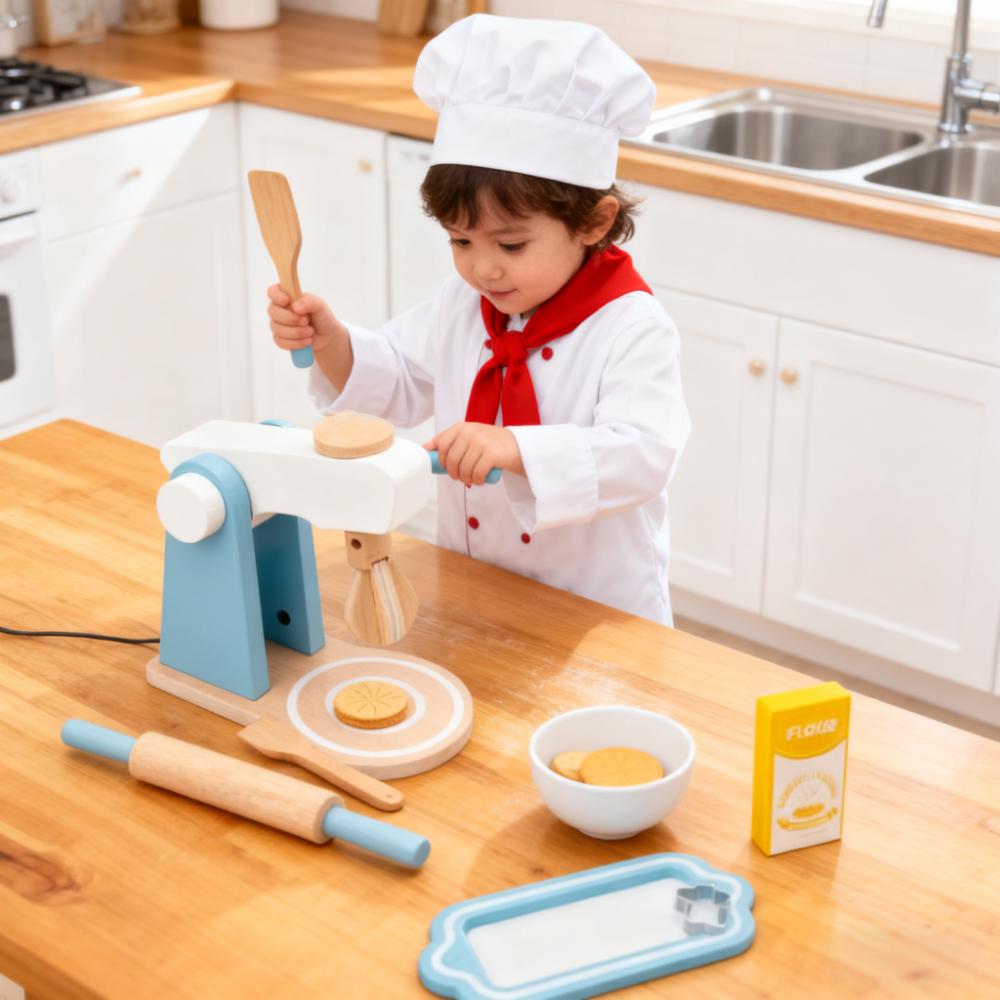 Kitchen Kids Baking Set - 어린이용 나무로 된 소꿉놀이 주방 놀이