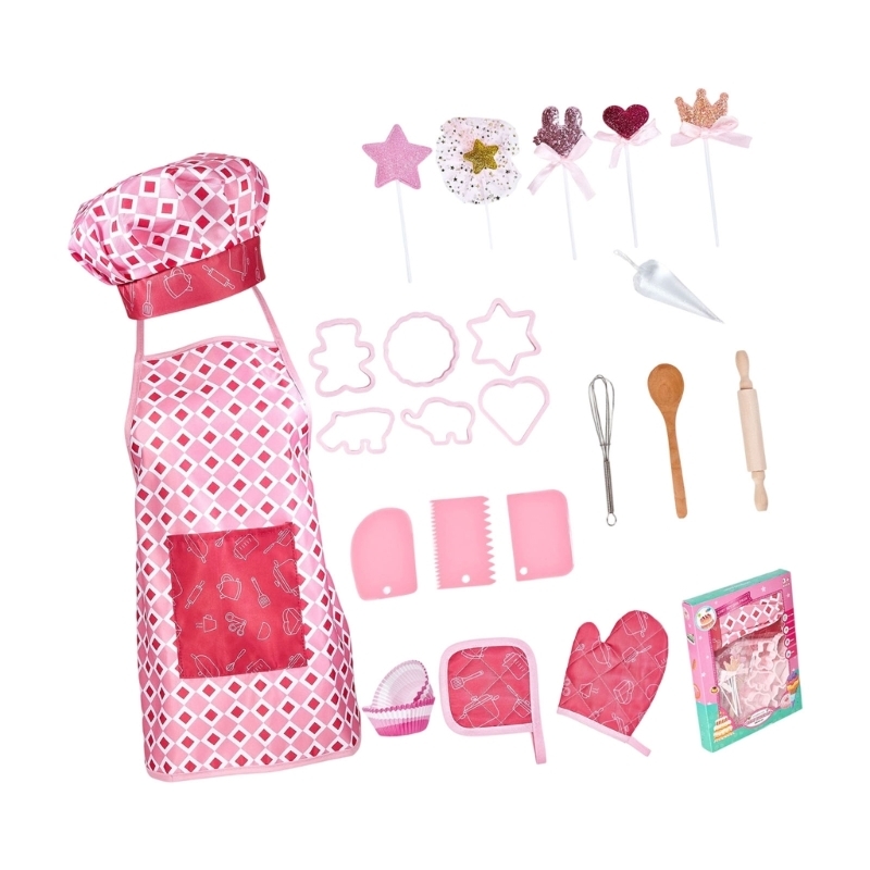 Kitchen Kids Baking Set - 주방 앞치마와 식기가 포함된 대화형 어린이