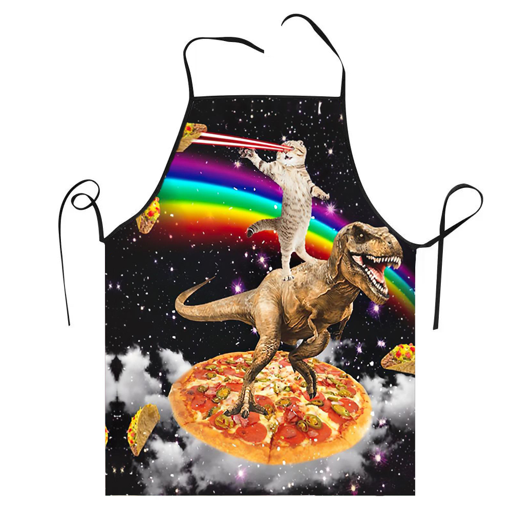 Kitchen Baking Cloth - 68X95cm 유니섹스 스페이스 피자 고양이 Meme