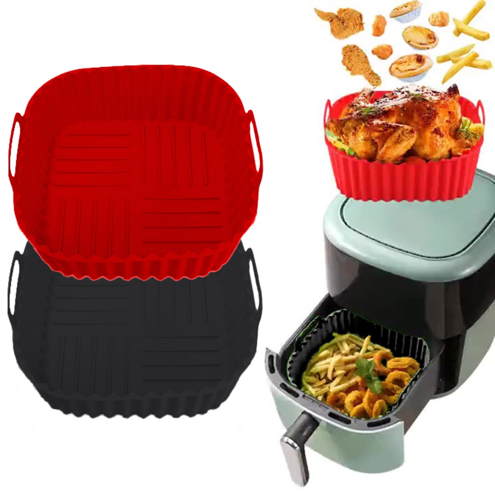 사각형 실리콘 에어프라이어 바스켓 팬 재사용 가능 식품 - Kitchen Oven Baking Pans 리뷰 및 가격