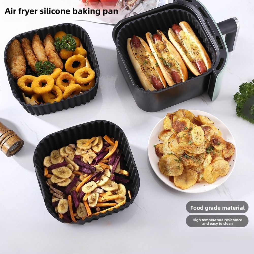 사각형 실리콘 에어프라이어 바스켓 팬 재사용 가능 식품 - Kitchen Oven Baking Pans 리뷰 및 가격