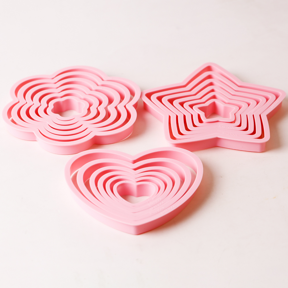1set/3sets 핑크 하트 스타 꽃 쿠키 비스킷 커 - Kitchen Baking Set 리뷰 및 가격