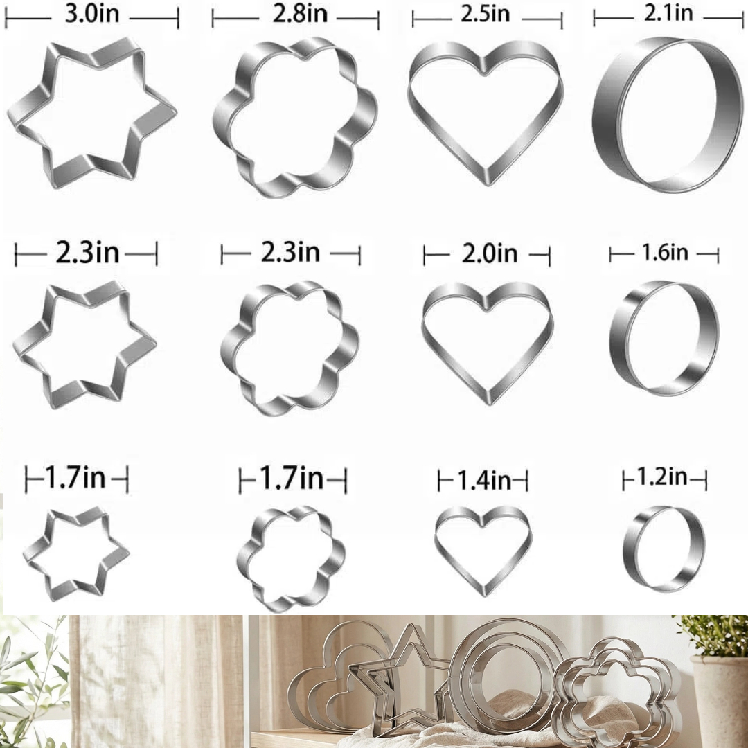12개/20개 스테인리스 스틸 금속 쿠키 커터 세트 하 - Cookie Cutter Set 리뷰 및 가격