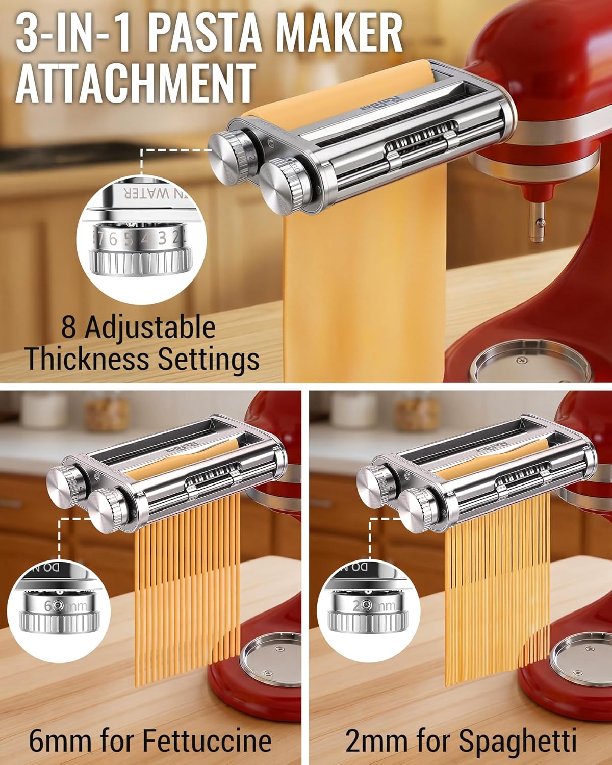 키친에이드 믹서 3-in-1 파스타 롤러 커터 부착물, - Kitchen Baking Appliances 리뷰 및 가격