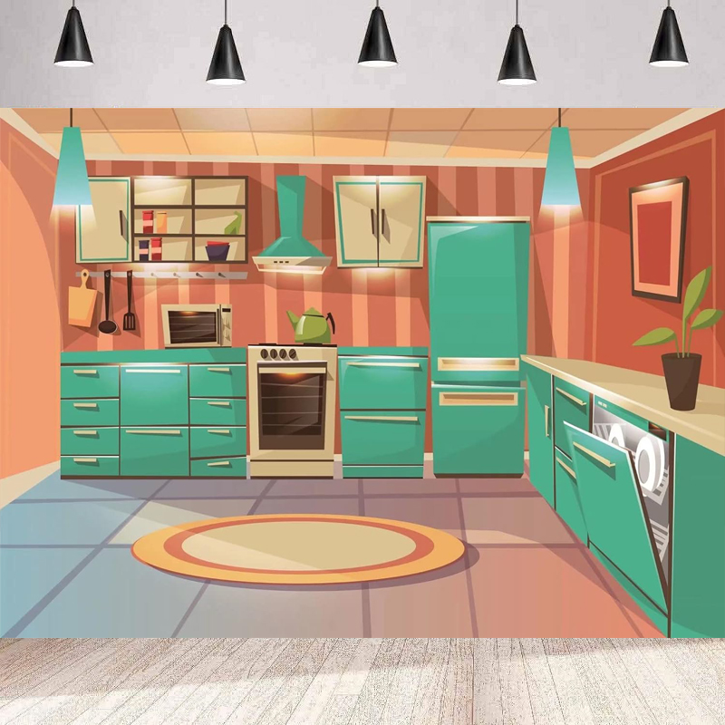 사진 배경 만화 주방 요리 베이킹 배경 인테리어 캐비닛 - Kitchen Baking Cupboard 리뷰 및 가격