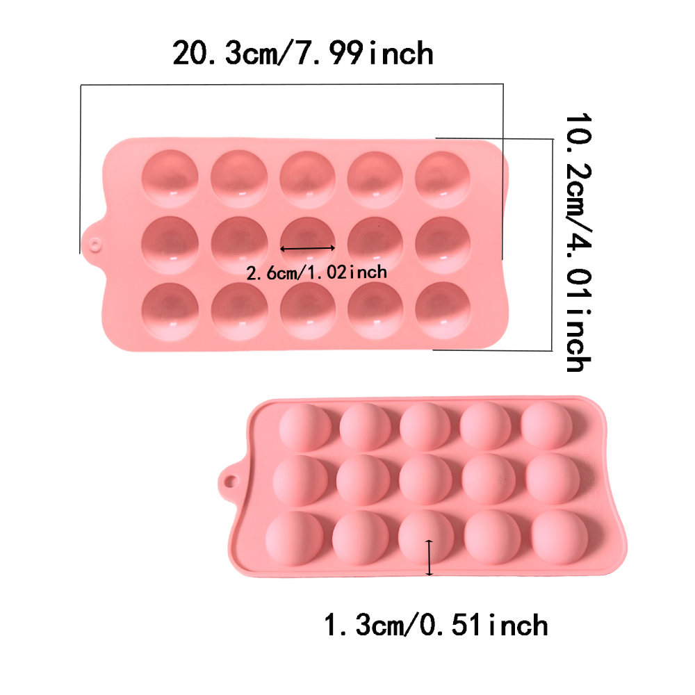 15개의 구멍이 있는 반원형 초콜릿 실리콘 몰드, 사탕 - Kitchen Baking Items 리뷰 및 가격