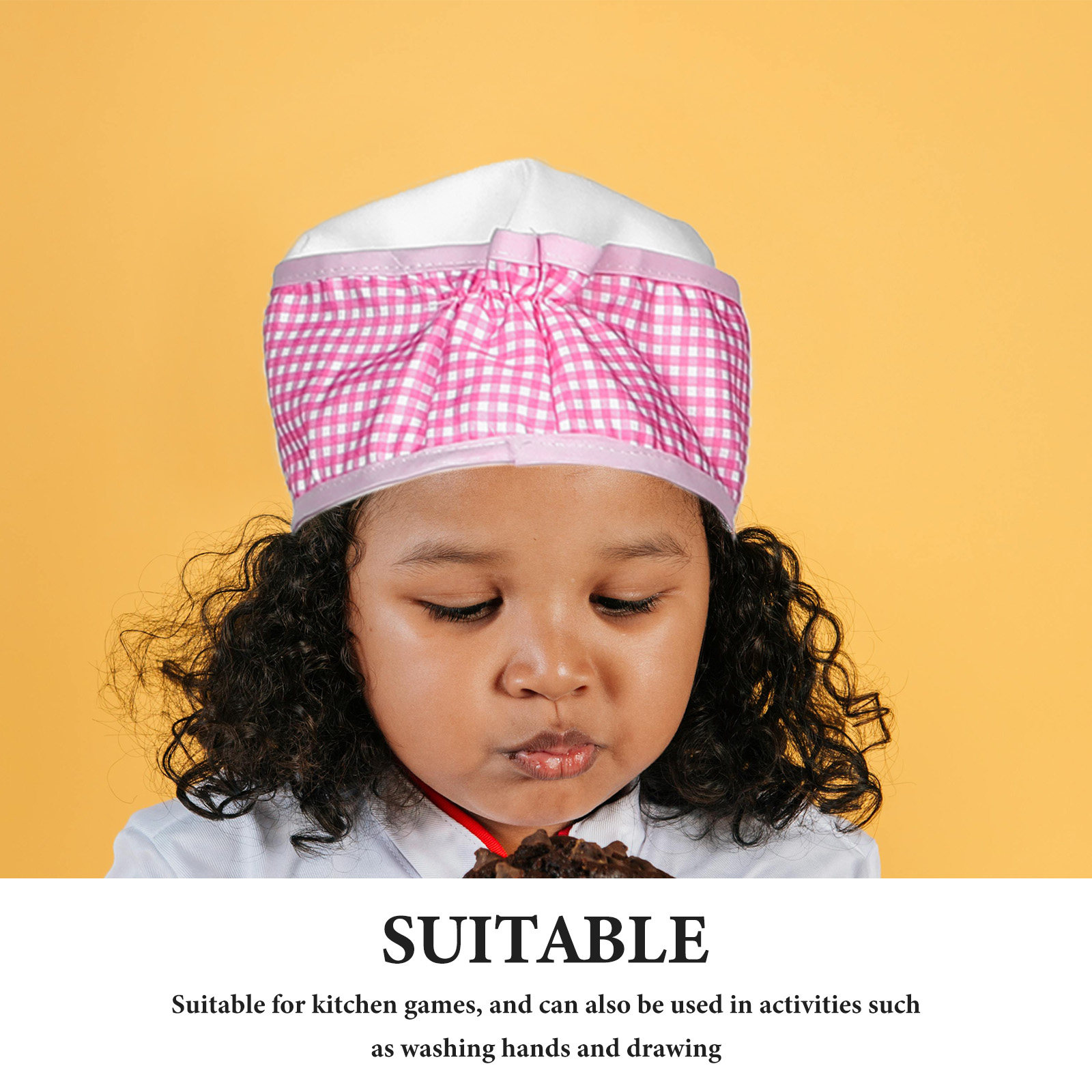 어린이 앞치마와 셰프 모자 세트, 부드러운 체크무늬 디 - Kitchen Kids Baking Set 리뷰 및 가격
