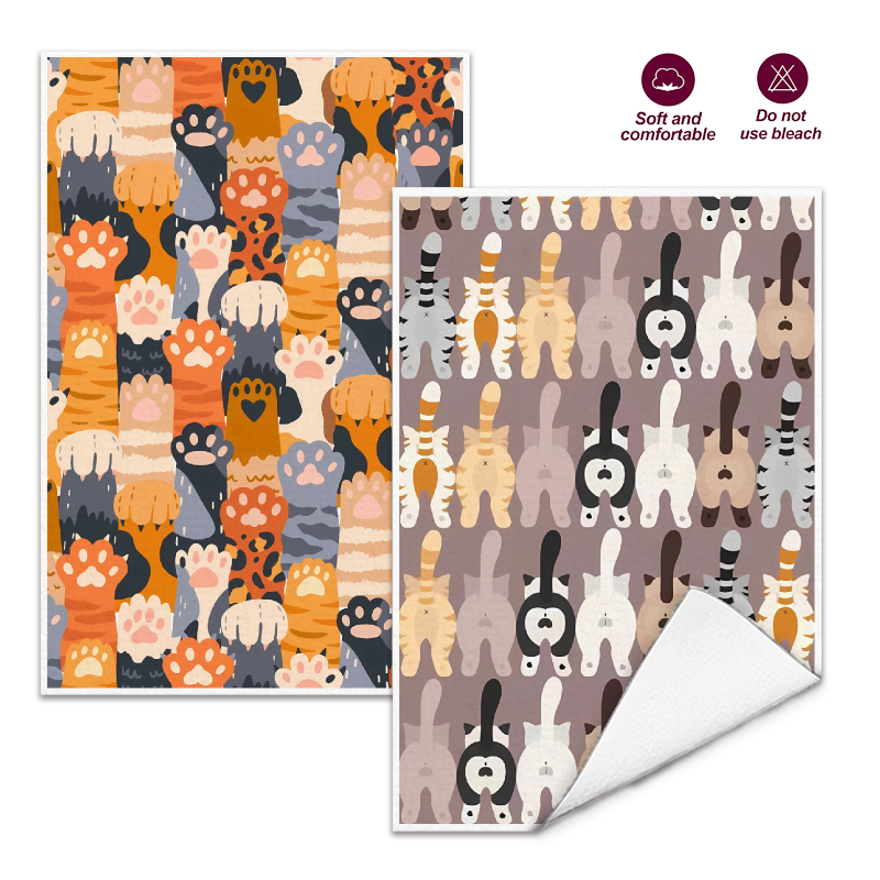 2개, 고양이 발바닥 및 엉덩이 모양 주방 타월, 40 - Kitchen Baking Cloth 리뷰 및 가격