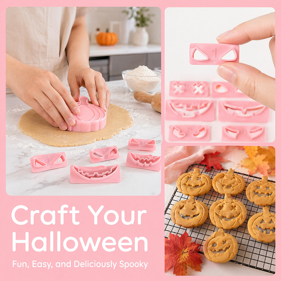 튼튼한 호박 쿠키 커터 세트, 다양한 표정, 할로윈 베 - Cookie Cutter Set 리뷰 및 가격