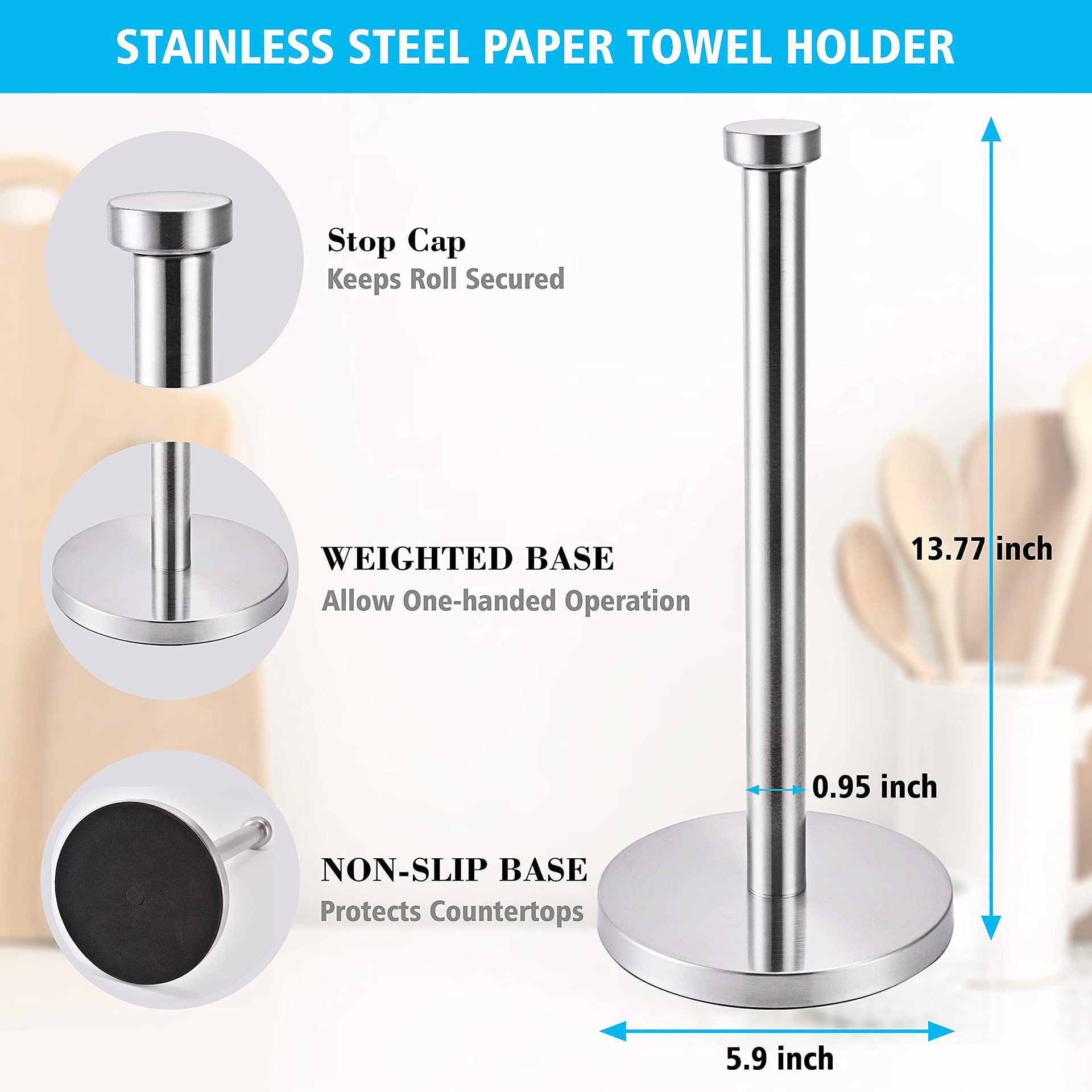 주방 욕실용 스탠딩 종이 타월 롤 거치대, 종이 타월  - Kitchen Baking Paper Holder 리뷰 및 가격
