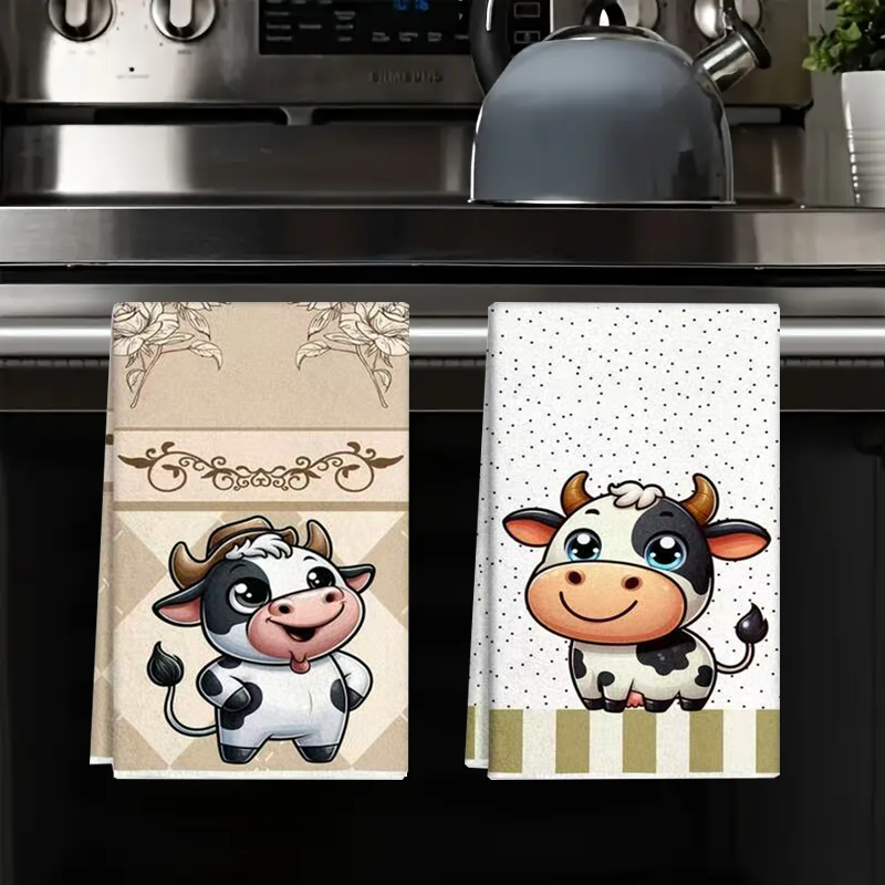 2개, 귀여운 소 모양 주방 타월, 40cm*60cm  - Kitchen Baking Cloth 리뷰 및 가격
