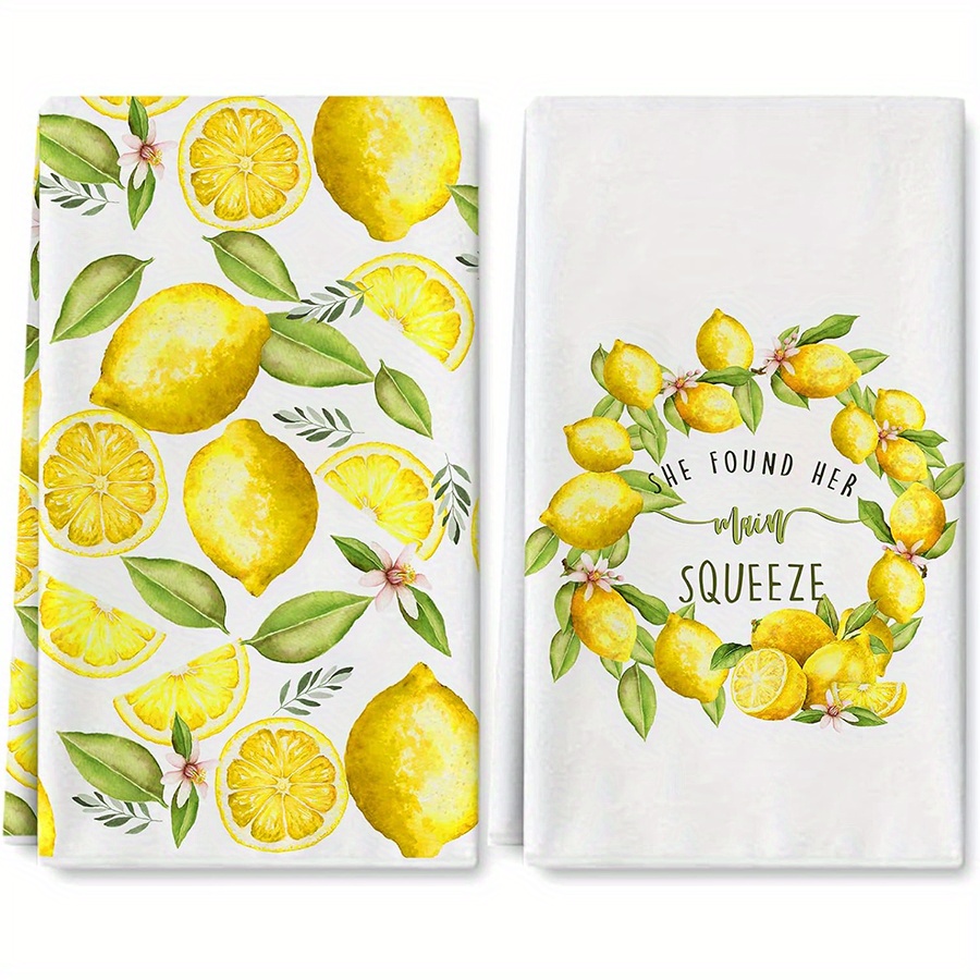 2개, 레몬 리스 주방 타월, 40Cm*60Cm 타월  - Kitchen Baking Cloth 리뷰 및 가격