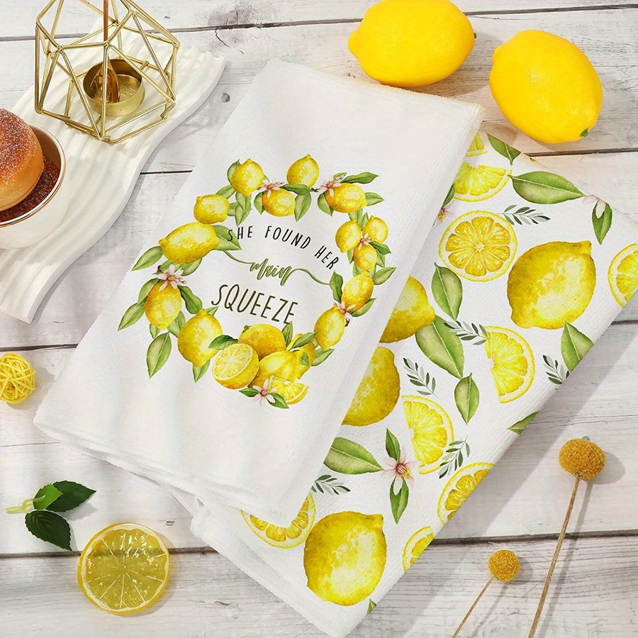 2개, 레몬 리스 주방 타월, 40Cm*60Cm 타월  - Kitchen Baking Cloth 리뷰 및 가격
