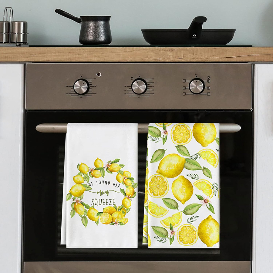 2개, 레몬 리스 주방 타월, 40Cm*60Cm 타월  - Kitchen Baking Cloth 리뷰 및 가격