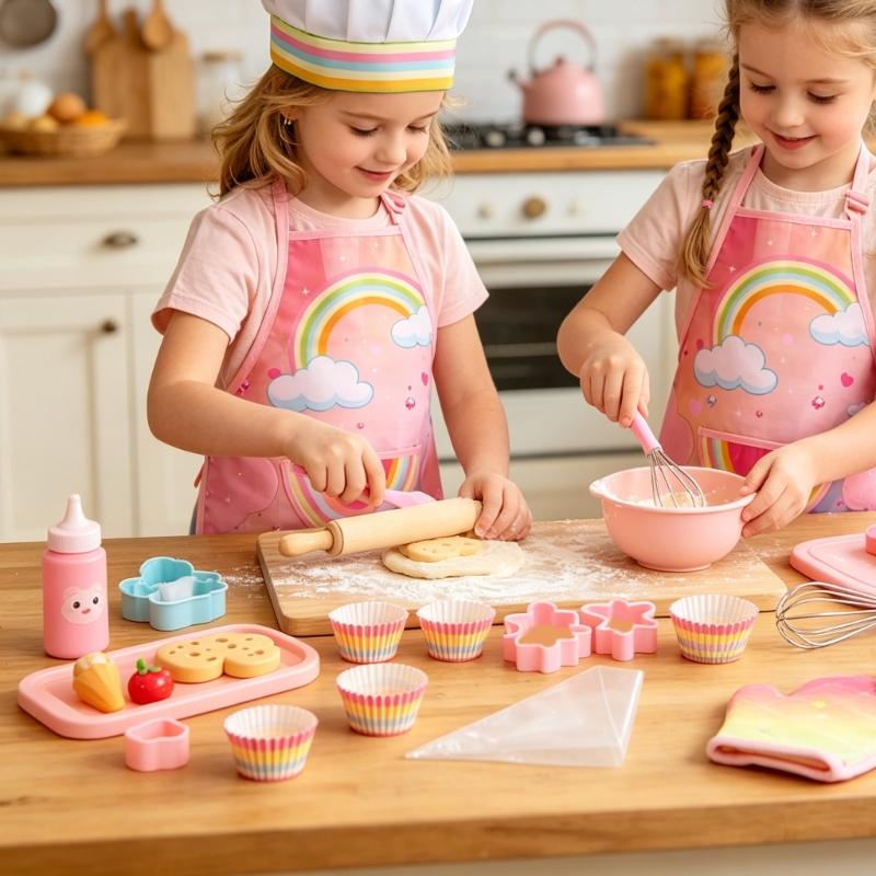 장갑과 컵 받침으로 어린이 베이킹 앞치마 세트 유아 롤 - Kitchen Kids Baking Set 리뷰 및 가격