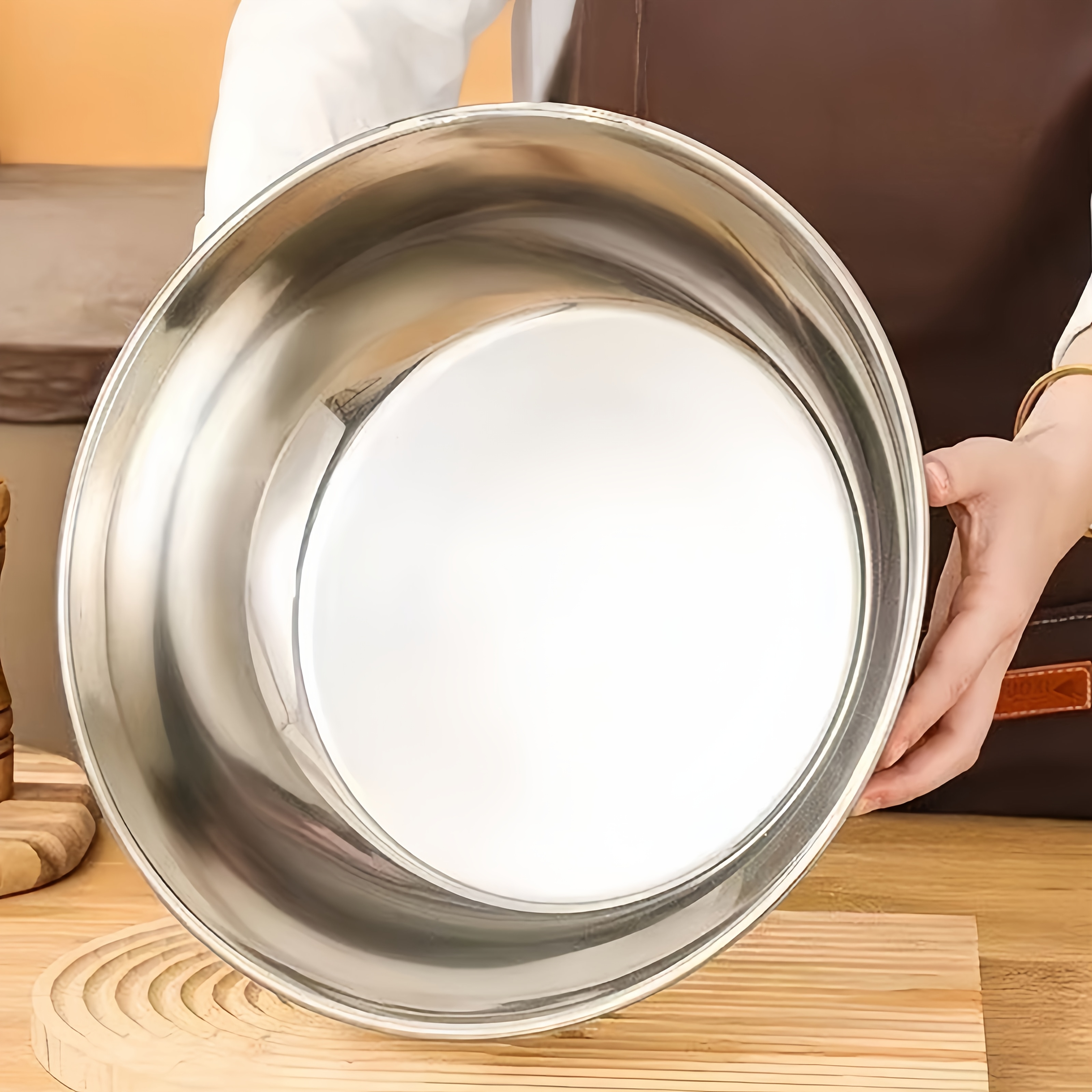 1개, 32cm 스테인리스 스틸 믹싱볼, 대용량, 깊은 - Kitchen Baking Appliances 리뷰 및 가격