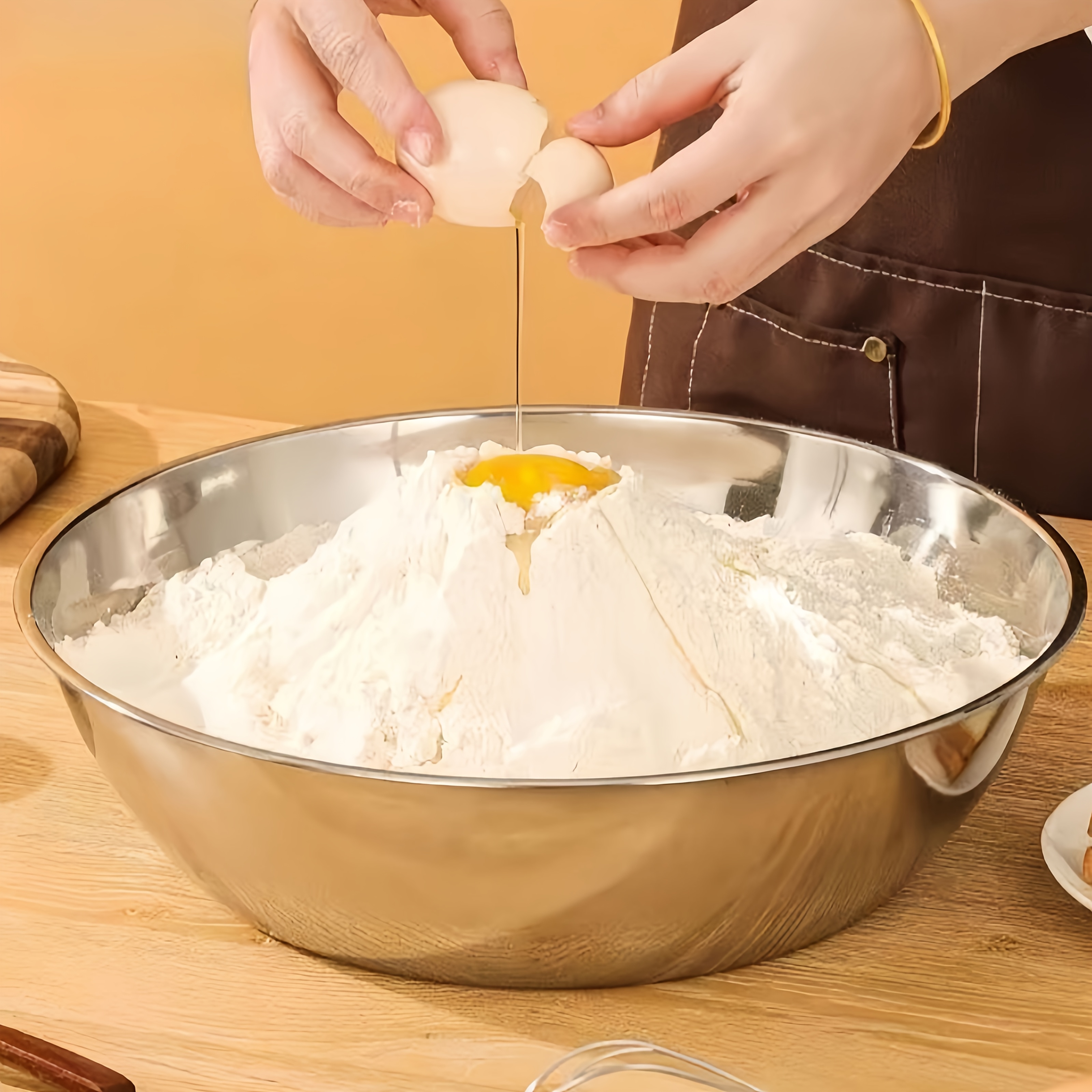 1개, 32cm 스테인리스 스틸 믹싱볼, 대용량, 깊은 - Kitchen Baking Appliances 리뷰 및 가격