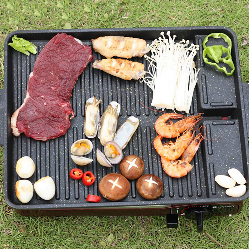 바베큐 그릴 팬 플레이트 32X26cm 휴대용 스틱 코 - Kitchen Baking Tray Organiser 리뷰 및 가격