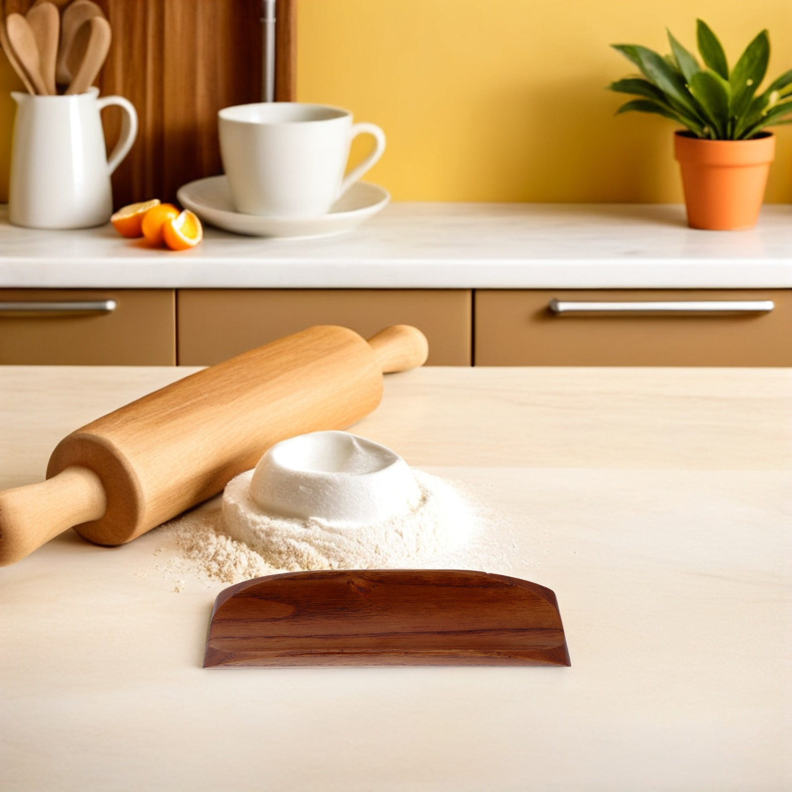 2개의 나무 롤링핀 홀더, 롤링핀을 넘어지게 하지 않는 - Kitchen Baking Station 리뷰 및 가격