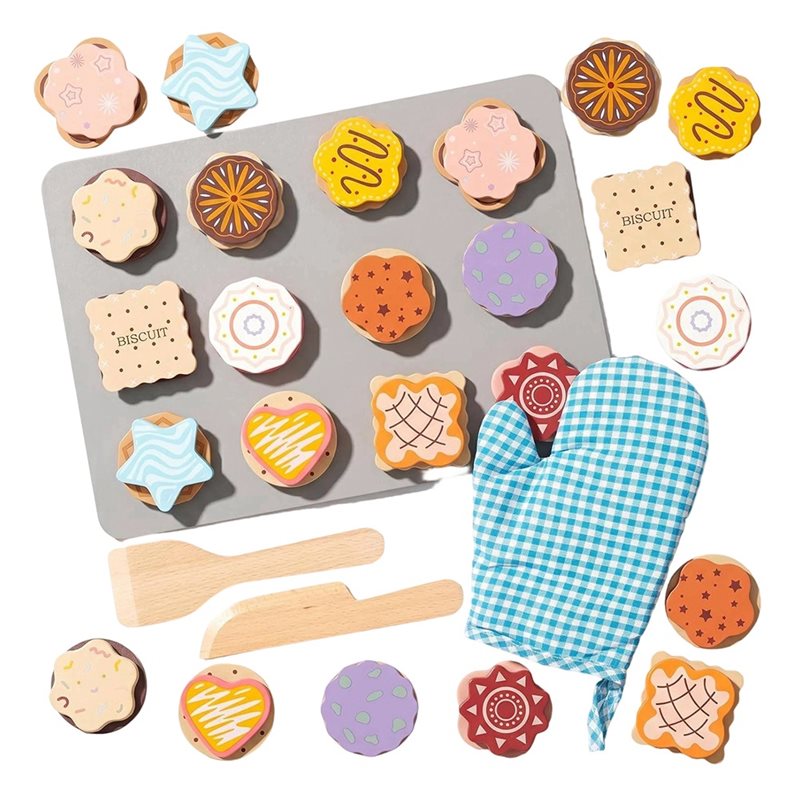WOWFU-어린이를 위한 나무 쿠키 놀이 음식 세트,  - Kitchen Kids Baking Set 리뷰 및 가격