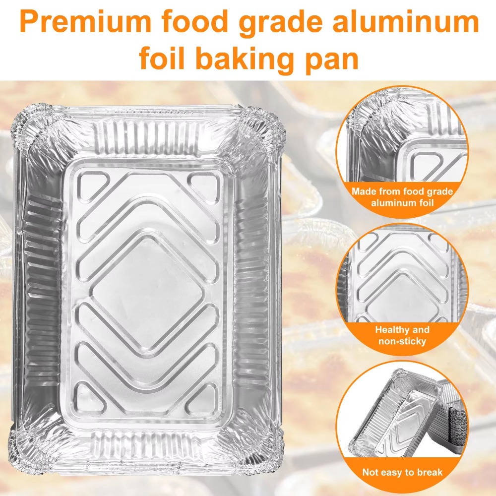 10PCS 일회용 알루미늄 호일 식품 저장 용기 오븐  - Kitchen Oven Baking Pans 리뷰 및 가격