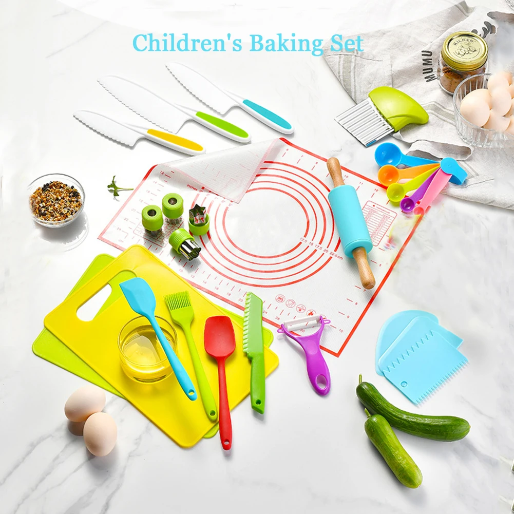 15 Pcs 어린이 주방 도구 커팅 보드 Crinkle - Kitchen Kids Baking Set 리뷰 및 가격