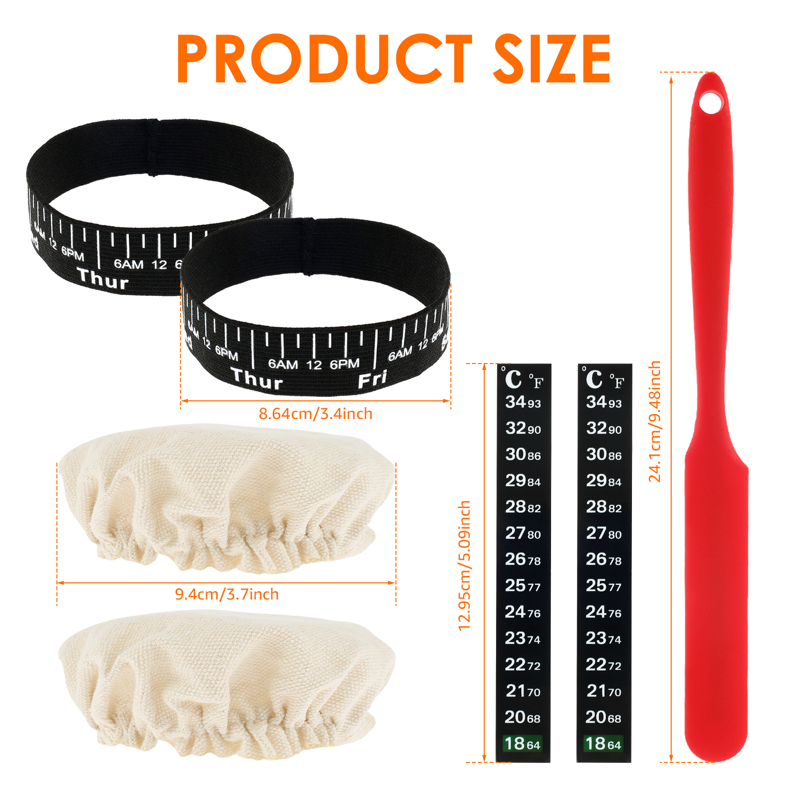 7개입 도우 스타터 병 라벨, 천 뚜껑, 실리콘 스패출 - Kitchen Baking Cloth 리뷰 및 가격