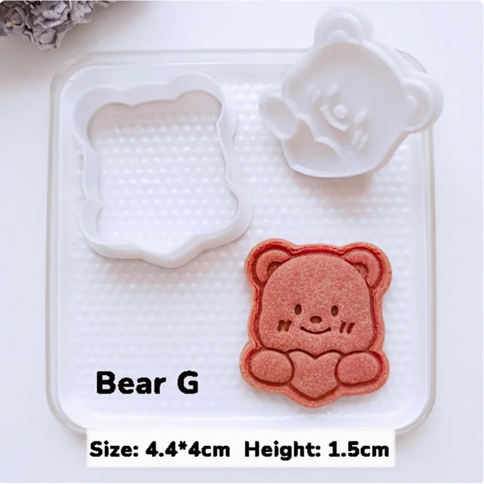 농 노이 쿠키 커터 만화 곰 비스킷 몰드 쿠키 스탬프  - Kitchen Baking Supplies 리뷰 및 가격