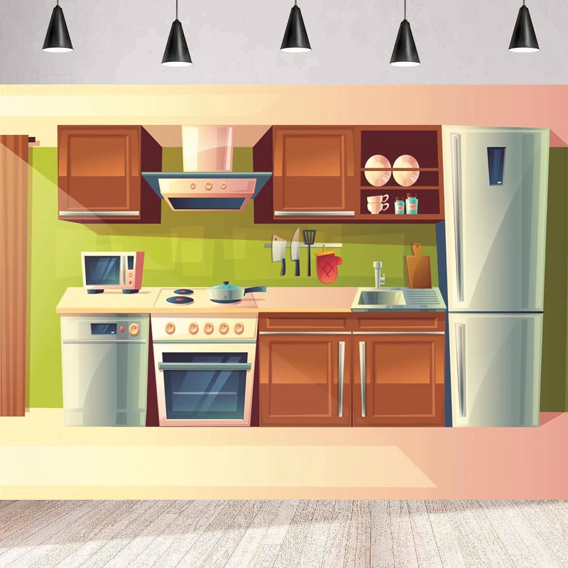 사진 배경 만화 주방 아기 어린이 요리 베이킹 배경 집 - Kitchen Baking Cupboard 리뷰 및 가격