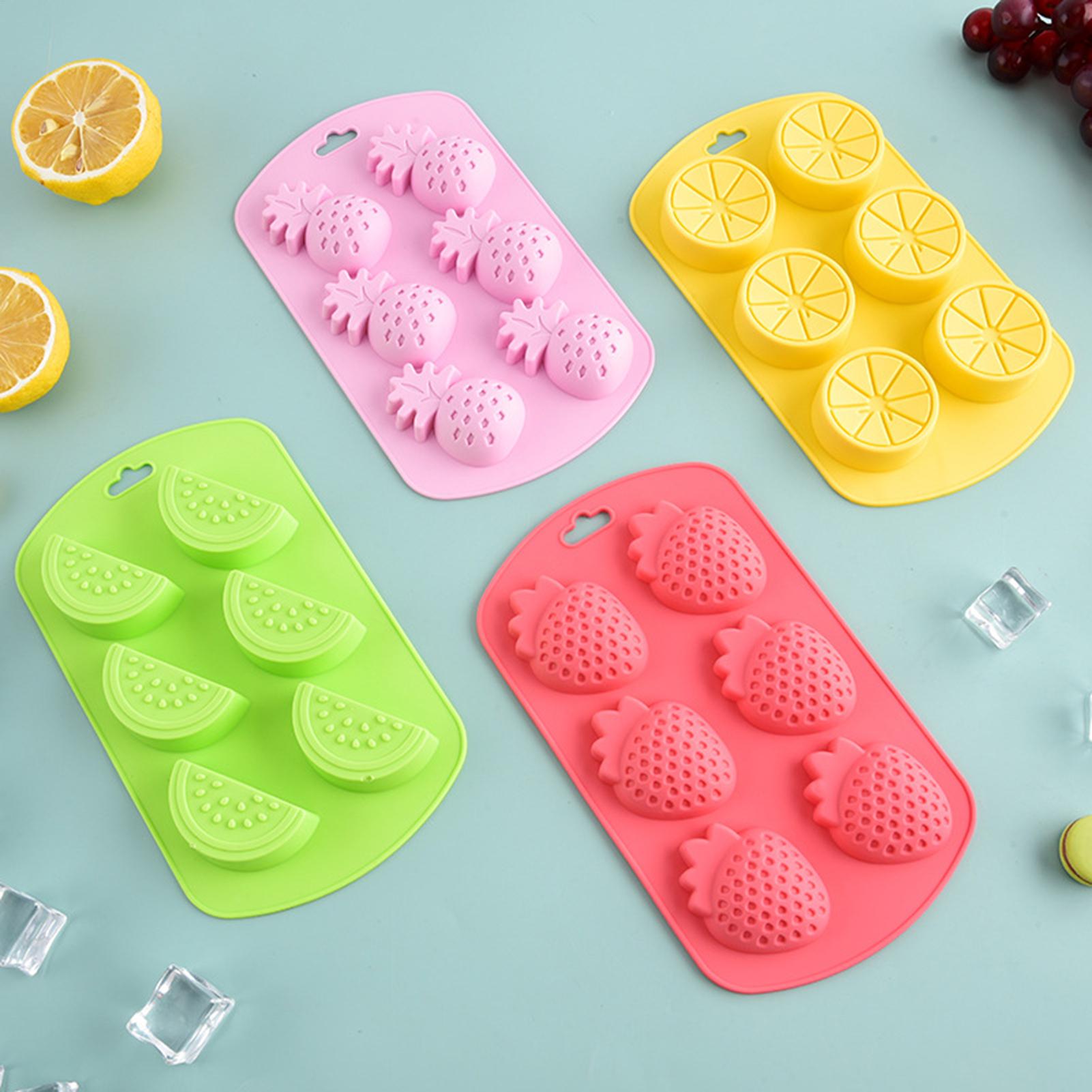 6구 과일 모양 실리콘 캔디 몰드 논스틱 재사용 가능  - Kitchen Baking Supplies 리뷰 및 가격