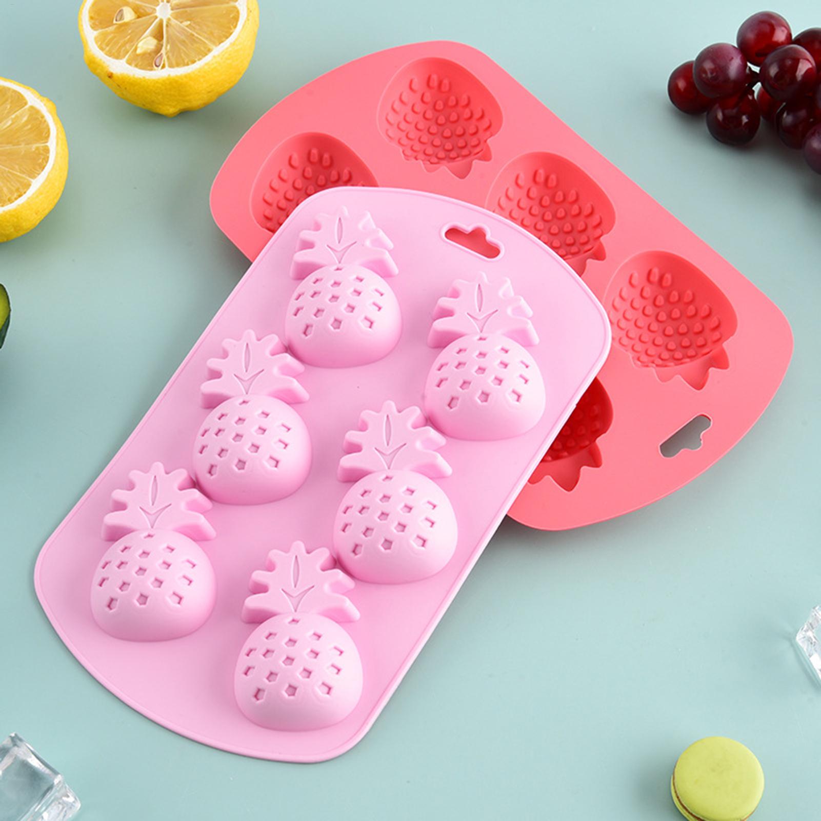 6구 과일 모양 실리콘 캔디 몰드 논스틱 재사용 가능  - Kitchen Baking Supplies 리뷰 및 가격