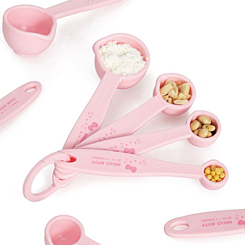 헬로키티 프린트 계량스푼 세트, 귀여운 만화 캐릭터 주 - Kitchen Baking Items 리뷰 및 가격