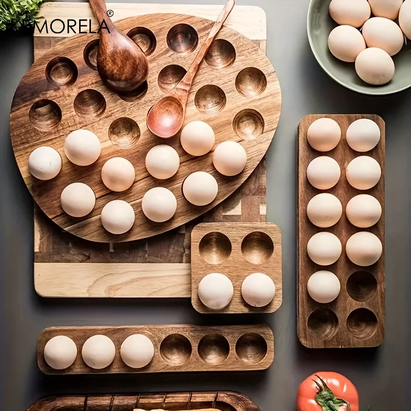 KEMORELA 1PCS 현대 나무 계란 보관 상자-신 - Kitchen Baking Tray Organiser 리뷰 및 가격