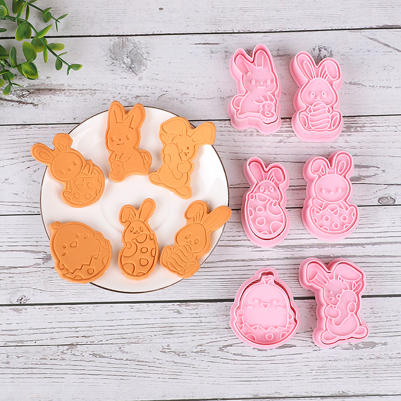 6 개/대 부활절 토끼 쿠키 커터 주방 퐁당 금형 만화 - Kitchen Baking Set 리뷰 및 가격