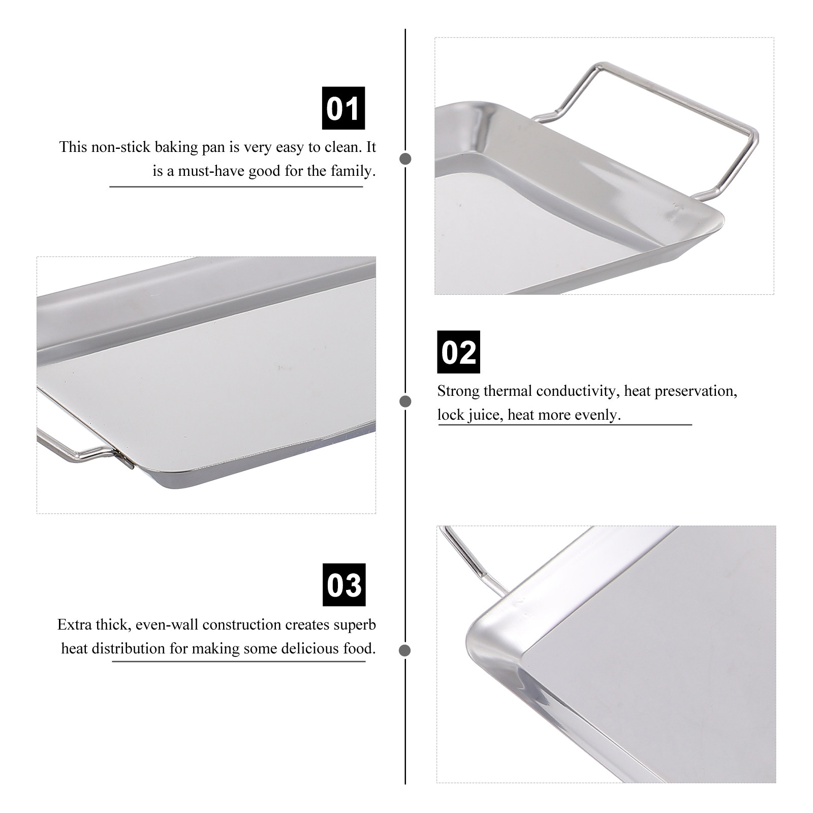 1Pcs 프리미엄 스테인레스 스틸 그릴 플레이트 피크닉 - Kitchen Baking Tray Organiser 리뷰 및 가격