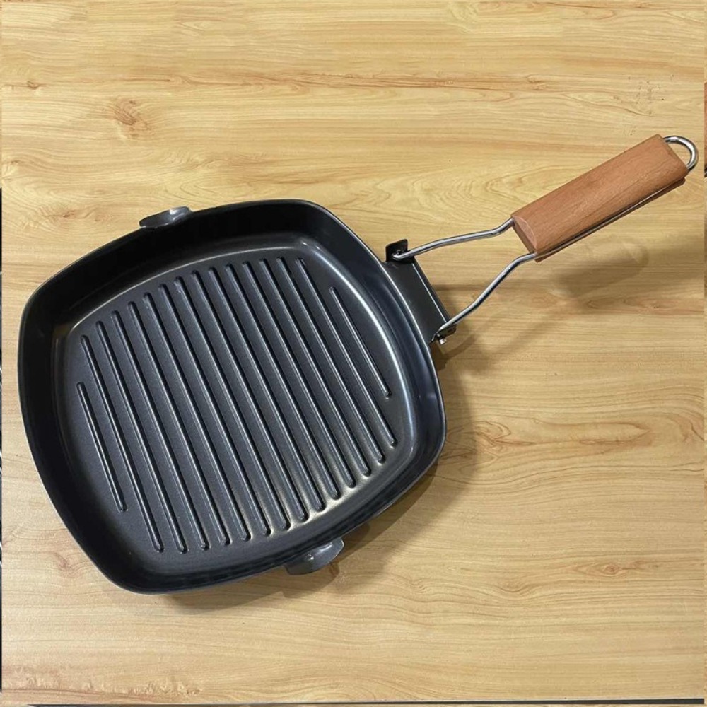 휴대용 수제 주철 팬 논스틱 무코팅 피크닉 그릴 팬 접 - Kitchen Baking Tray Organiser 리뷰 및 가격