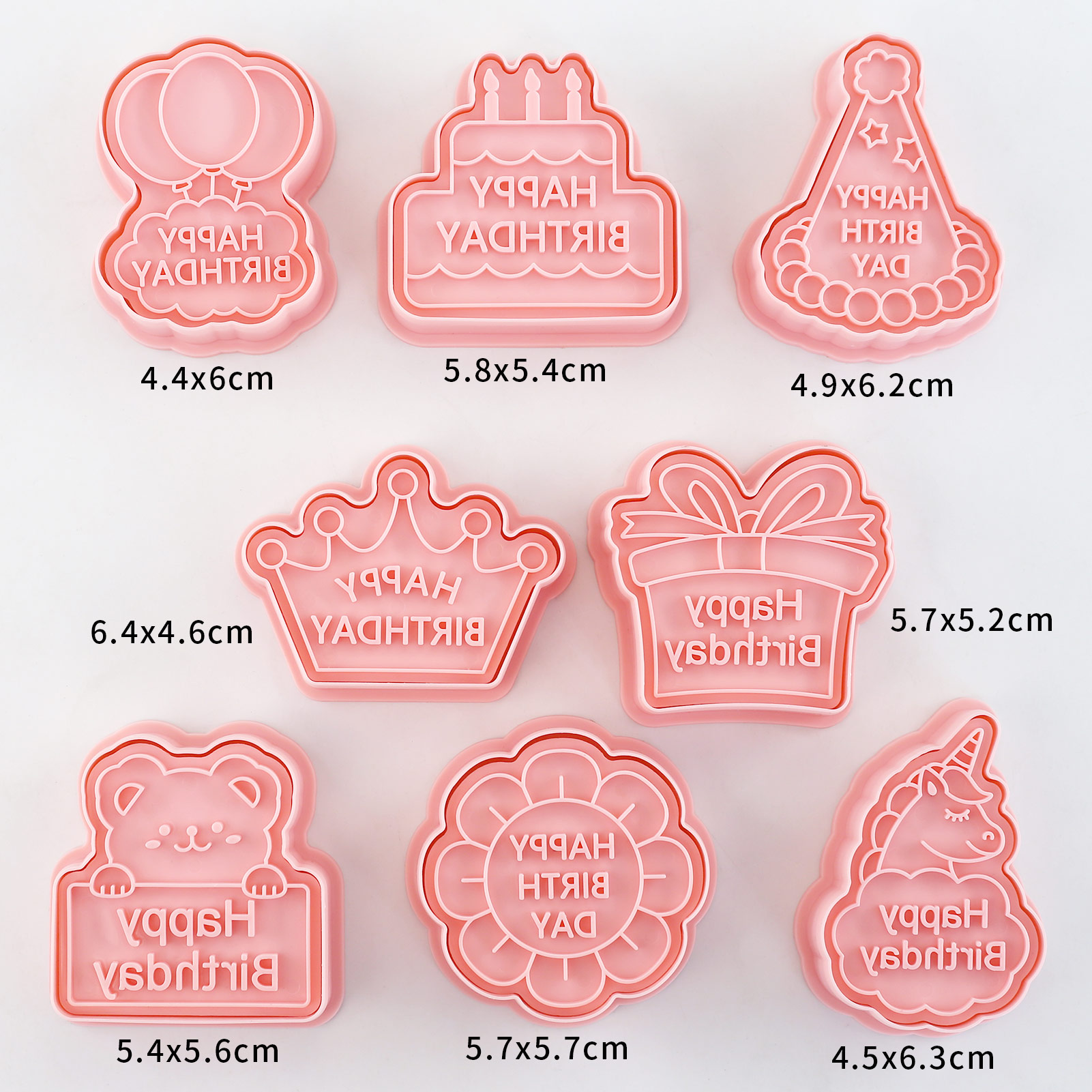 8개 생일 쿠키 커터 세트 (스탬프 포함) 유니콘 비스 - Baking Kitchen Diy 리뷰 및 가격